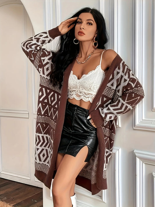 Boho Strickjacke Plus Size