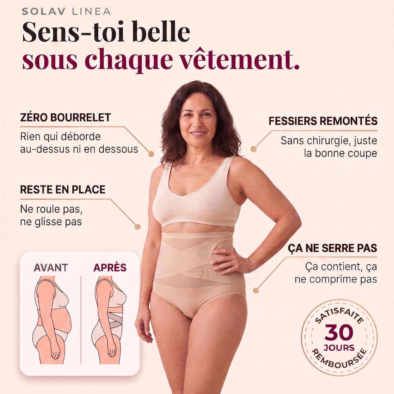 Solav Linea — Culotte gainante taille haute