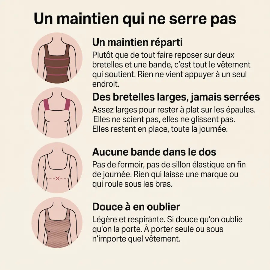 Débardeur Soutien-Gorge Intégré Sans Armature | Solav
